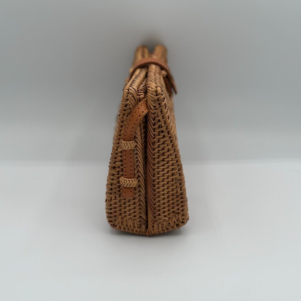Pink Haley Handmade Rattan Crossbody Bag – Bali Style - Picture 2 of 7